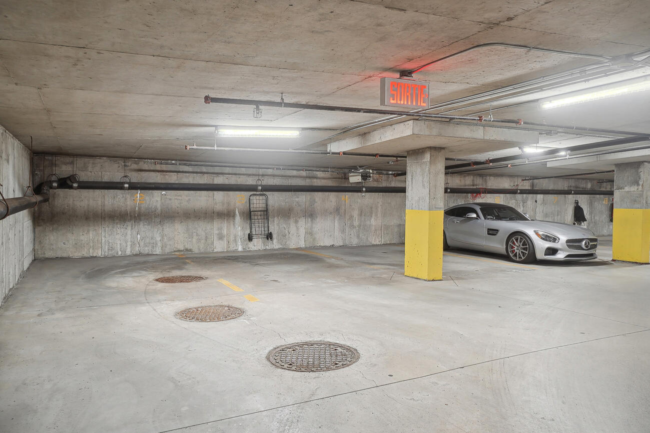Secure underground parking garage